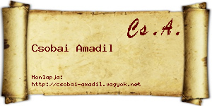 Csobai Amadil névjegykártya
